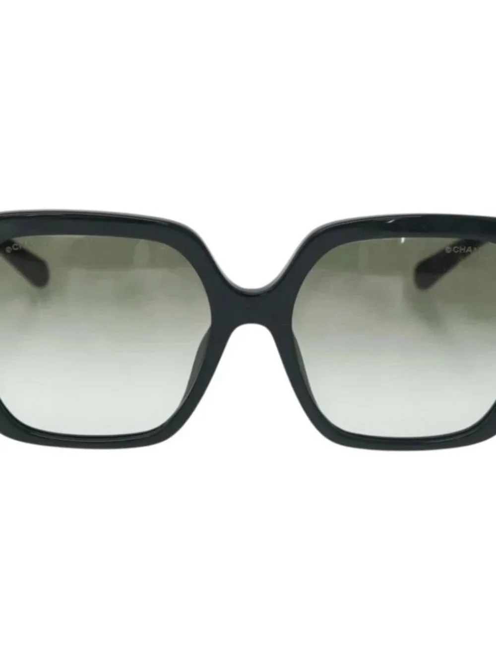CHANEL Sunglasses plastic Green CC Auth BA12623M